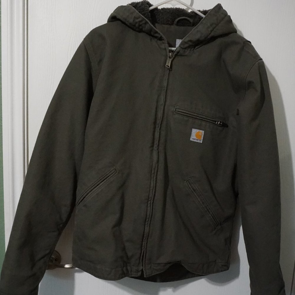 Carhartt RELAXED FIT WASHED DUCK SHERPA-LINED JACKET